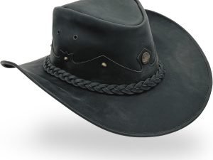 Handmade Leather Western Hat with Shapable Brim for Men & Women Wide Brim, Vintage Design, Durable for Ranch, Travel & Rodeos