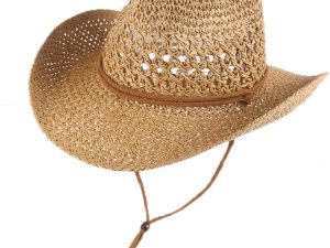 Women/Men Straw Cowboy Hat Wide Brim Sun Beach Cowgirl Hat Summer Western Cowboy for Travel Outdoor Family