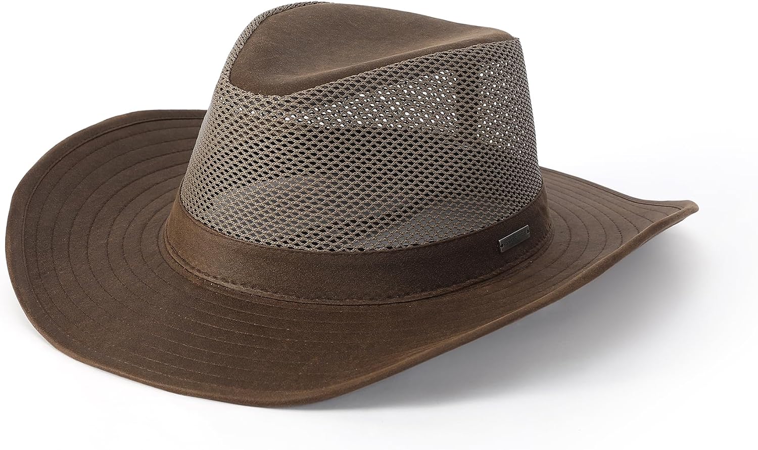Mesh Safari Cowboy Hat for Men & Women, Wide Brim Outdoor Sun Hat | Moldable wide brim and adjustable chin cord provide comfortable sun protection for hiking, fishing, camping and travel