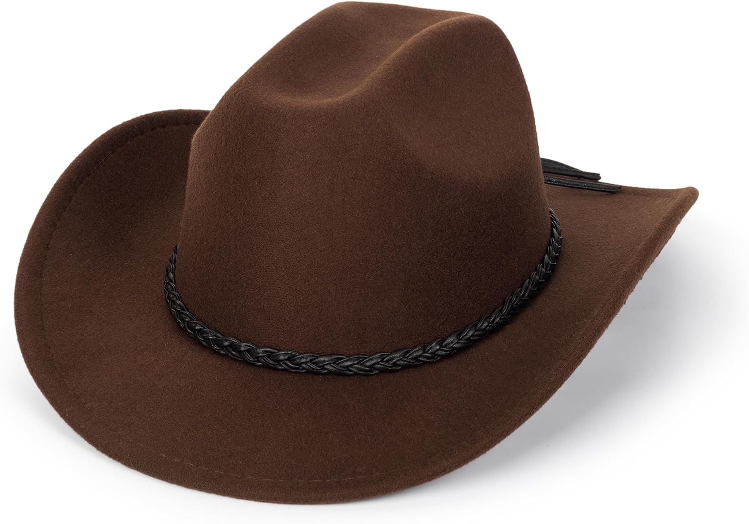 Western Cowboy Hat for Men Women Classic Fedora Hat with Buckle Belt