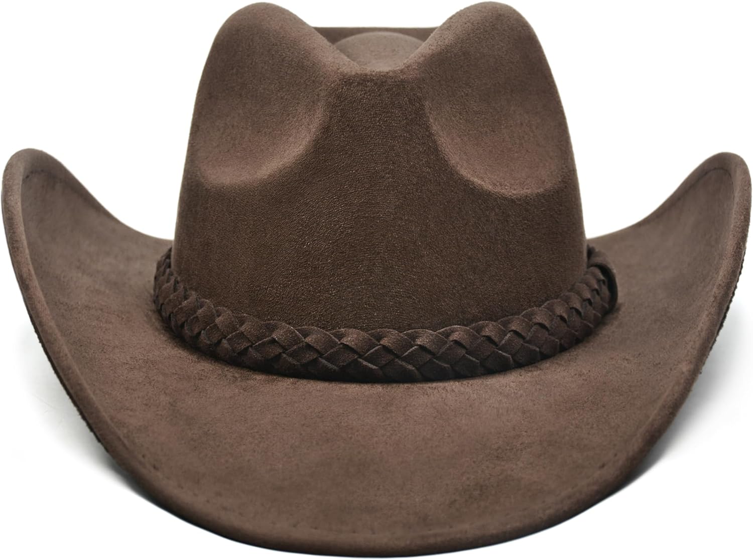 Cowboy Hats for Women and Men - Felt Teardrop Western Cowgirl Cowboy Hat for Teens and Adults - Image 2
