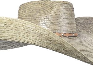 Oversized Cowboy Wide Brim Straw Hat Natural | Sombrero de Palma Grande Natural