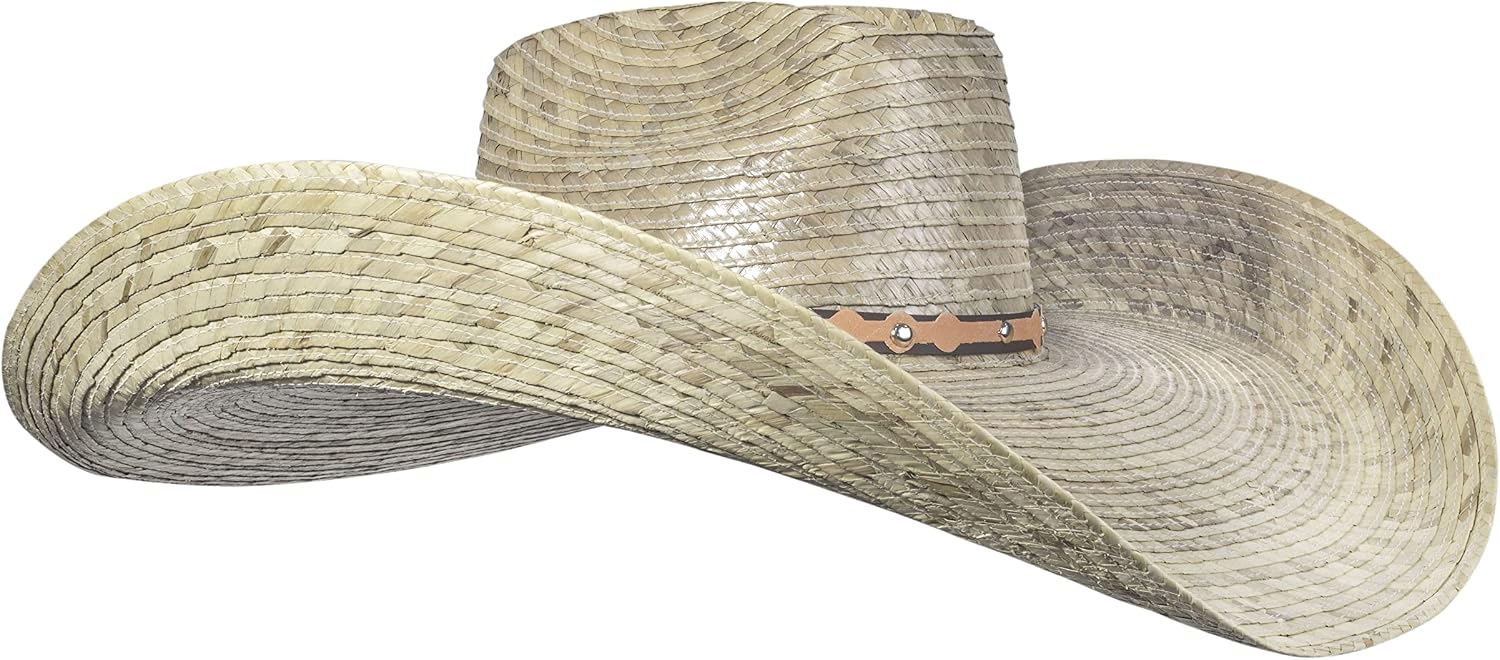 Oversized Cowboy Wide Brim Straw Hat Natural | Sombrero de Palma Grande Natural