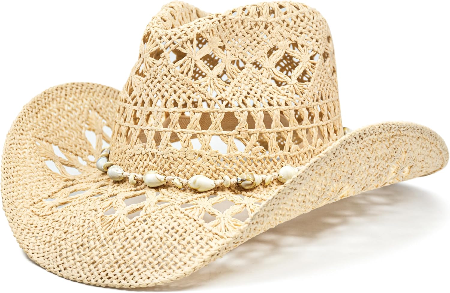 Cowboy Hats for Women and Men – Straw Teardrop Western Cowgirl Cowboy Sun Hat for Teens and Adults